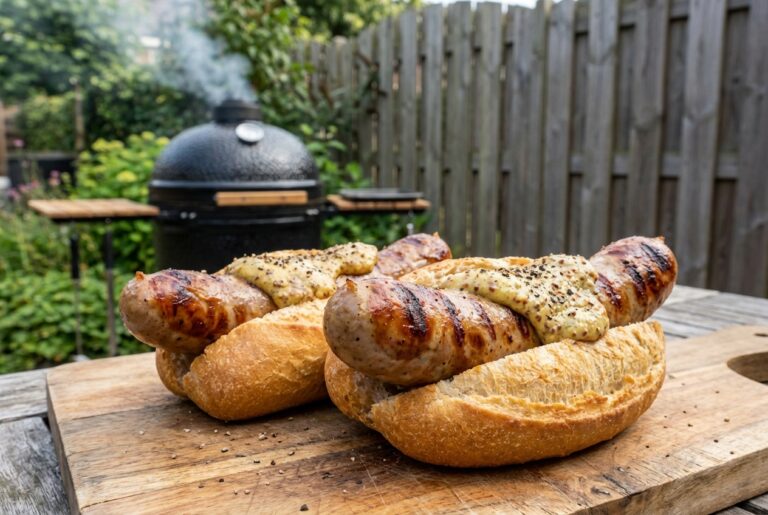 Bratwurst met mosterd