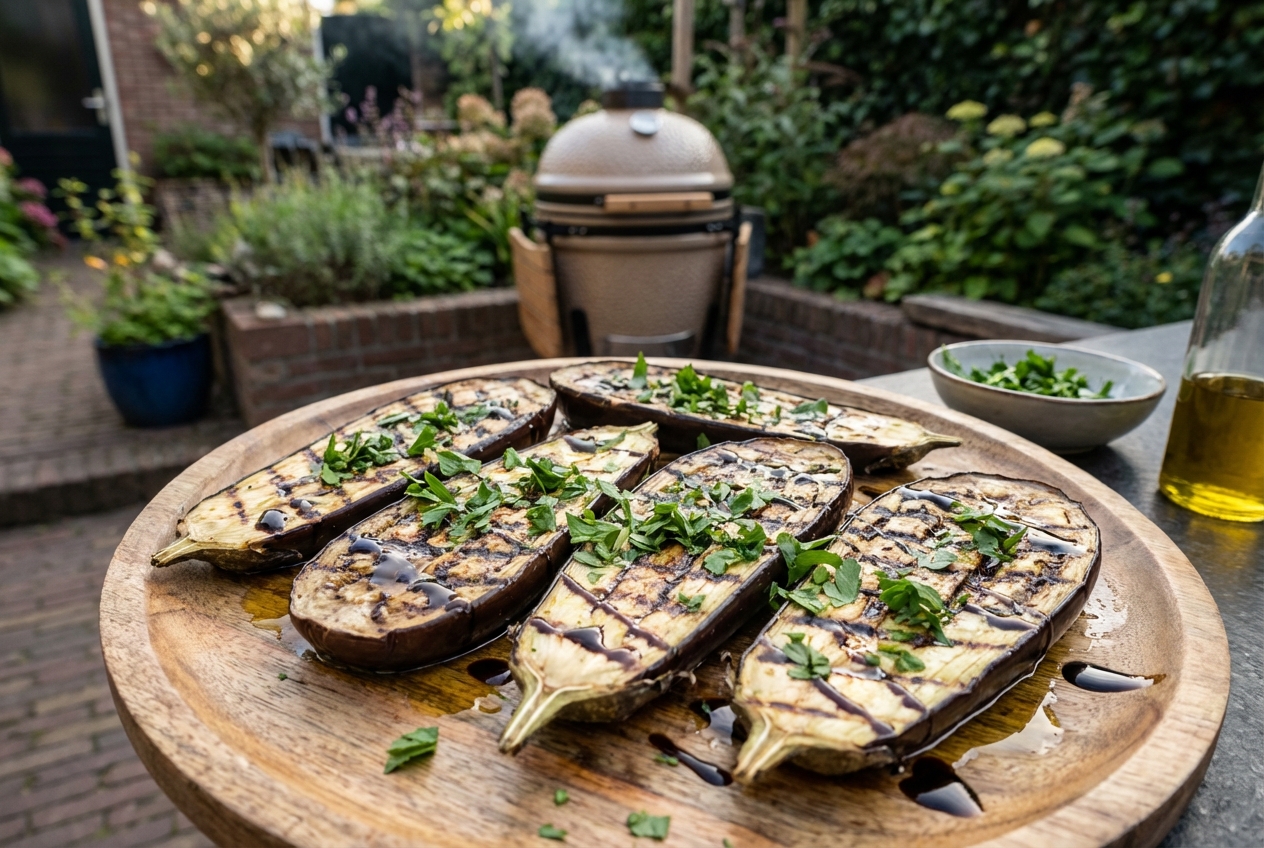 Gegrilde aubergine