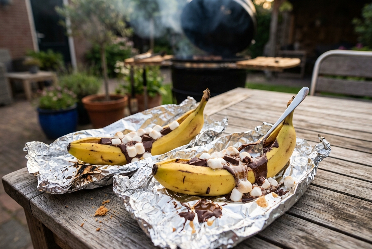 Banana boats met chocolade