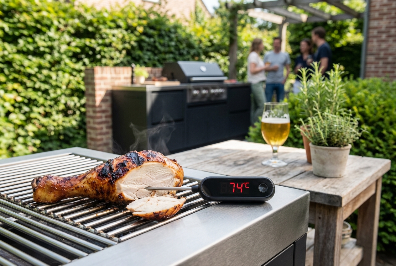 De beste manier om kip gaar te krijgen op de BBQ