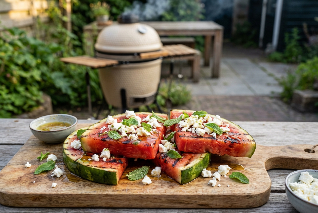 Gegrilde watermeloen