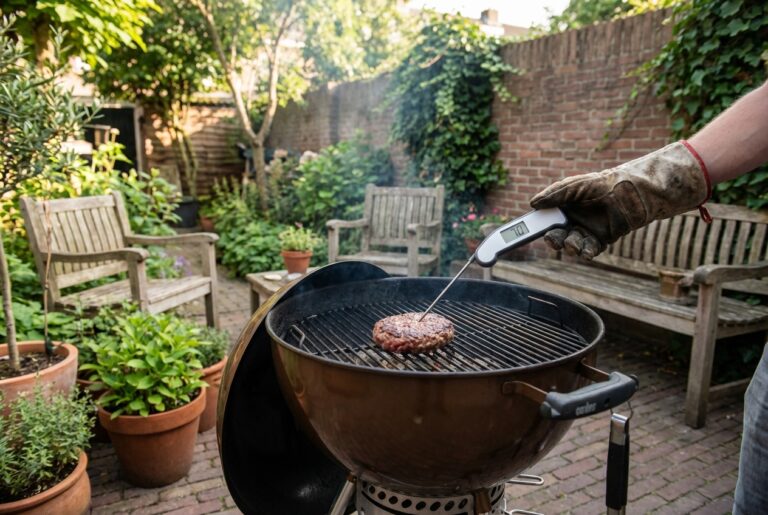 Kerntemperatuur hamburger BBQ