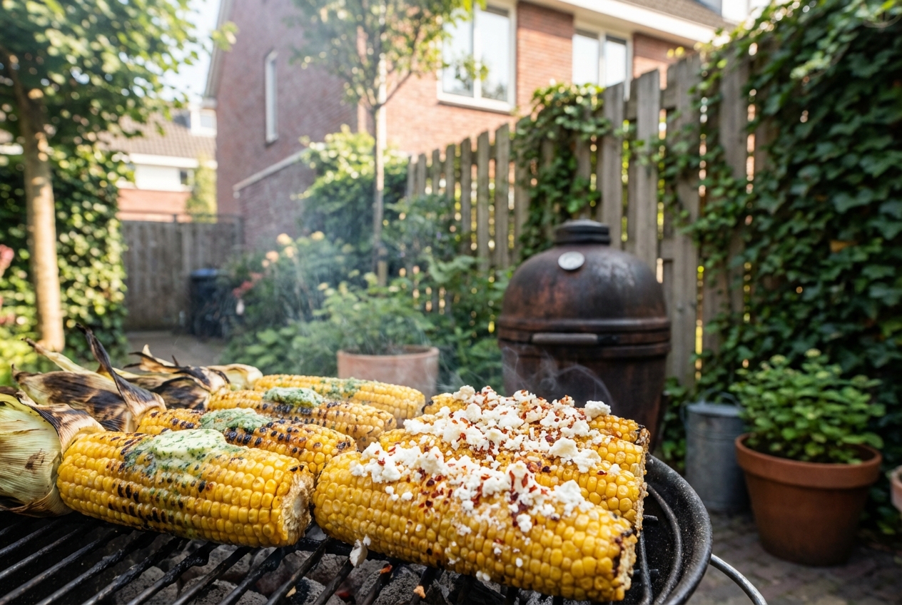 Mais bereiden op de BBQ met extra veel smaak