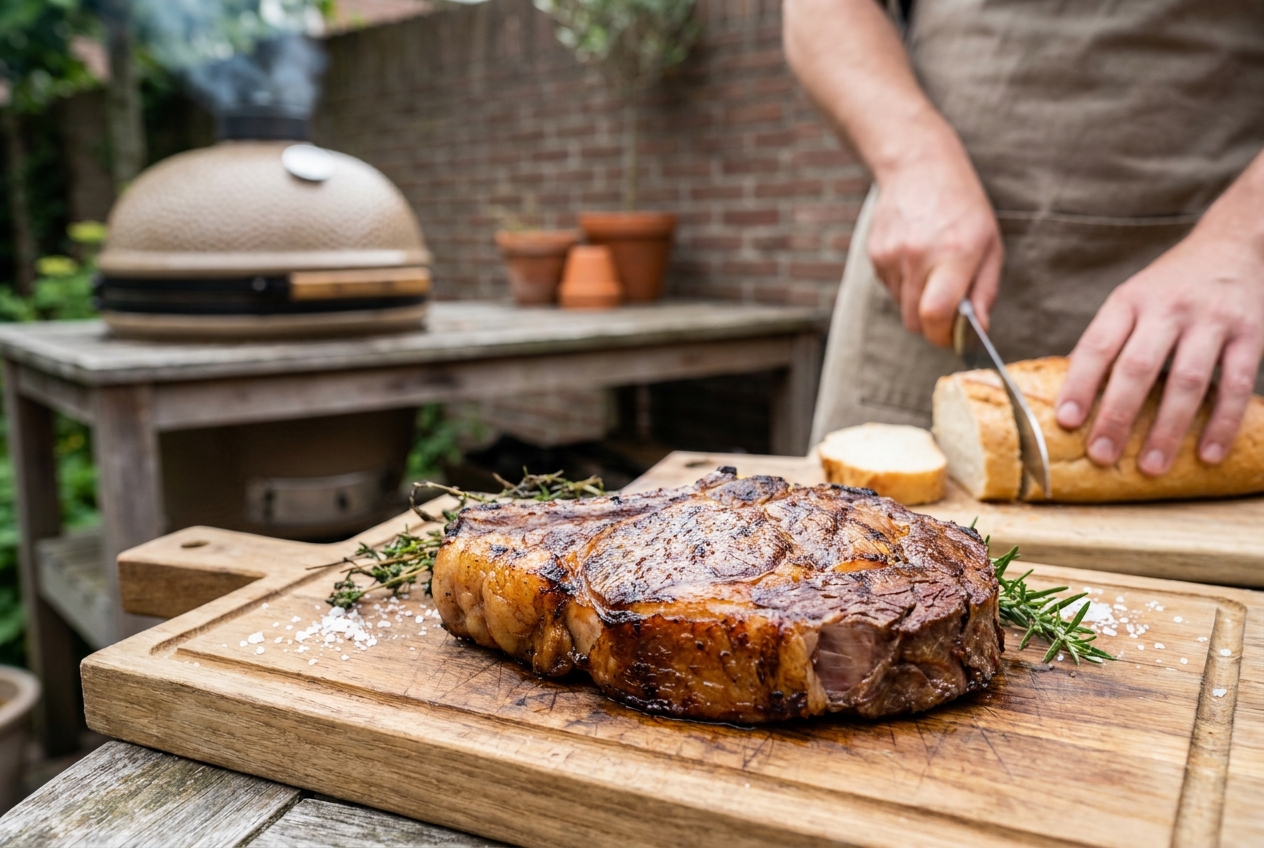 Zo krijg je een mooie korst op je biefstuk op de BBQ