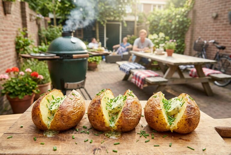 De beste aardappels voor gepofte aardappels op de BBQ
