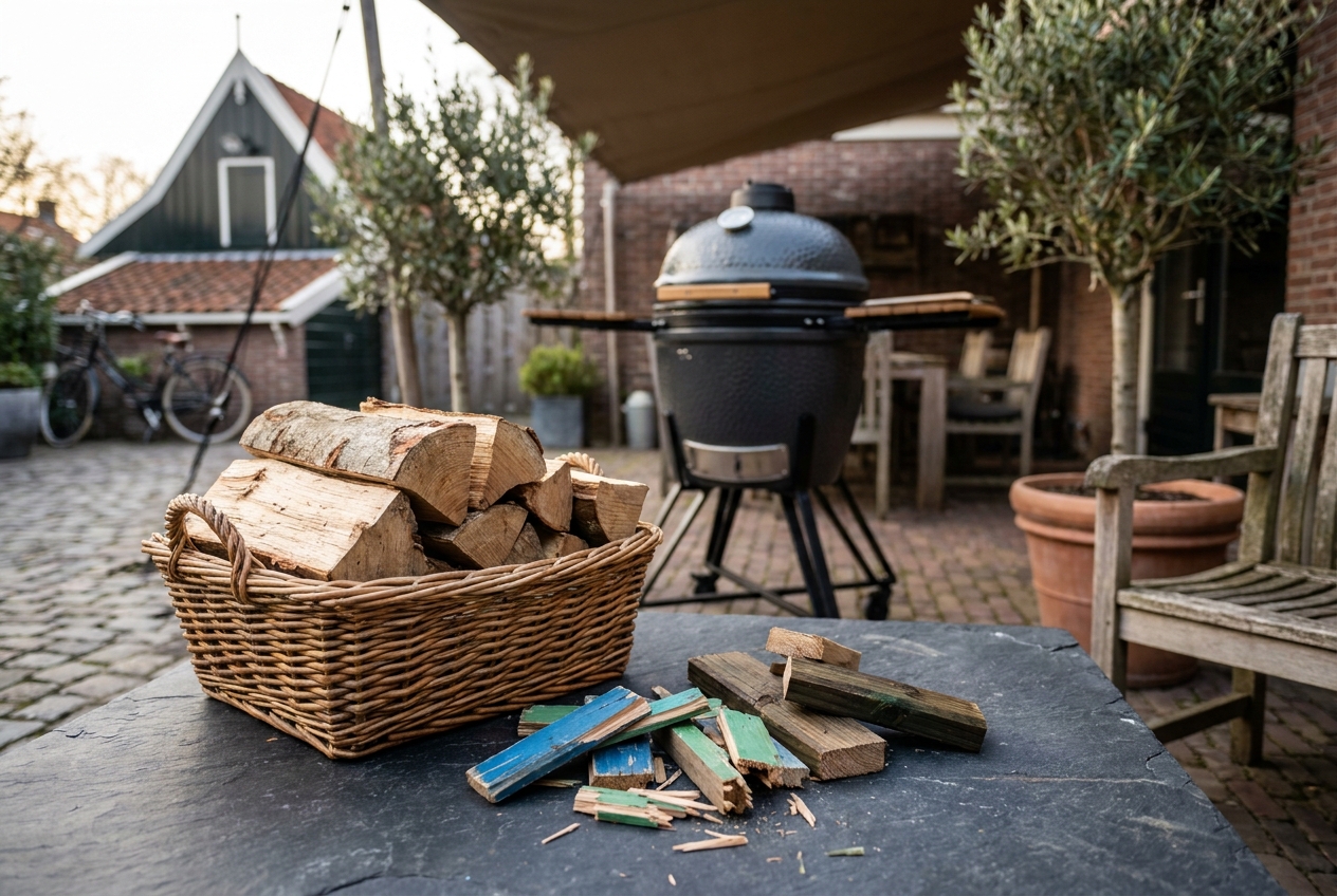 Behandeld hout gebruiken als rookhout is geen goed idee