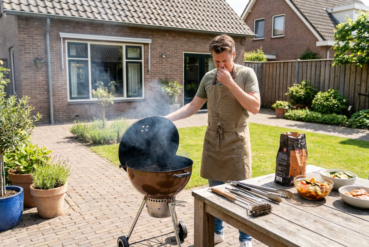 Waarom je BBQ stinkt bij het aansteken
