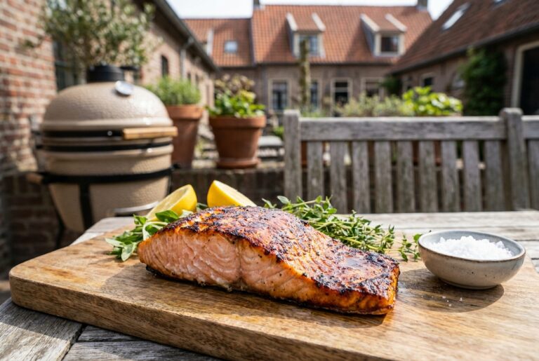 Waarom komt er wit spul uit zalm op de BBQ?
