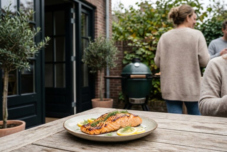 Zo lang doe je zalm op BBQ