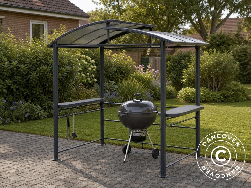 Dancover Luna met polycarbonaat dak BBQ overkapping