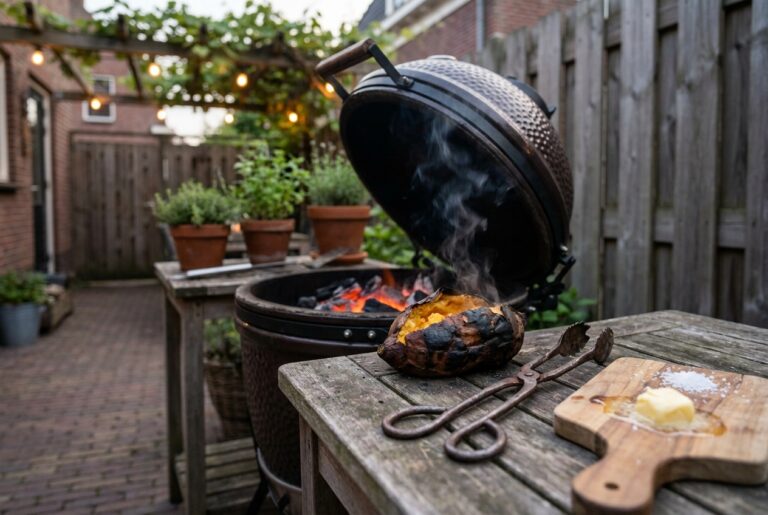 Zo pof je zoete aardappel direct tussen de kolen