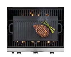 Cheqo® BBQ Grillplaat Gietijzer Dubbelzijdig