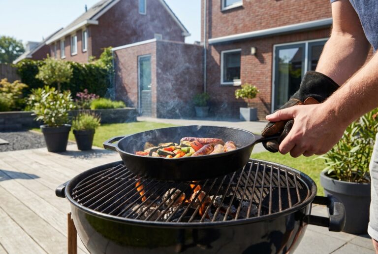 gietijzeren pan voor BBQ