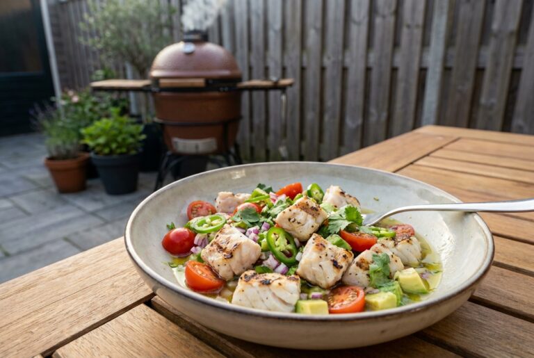 Ceviche van gegrilde vis