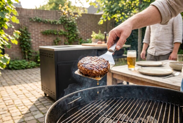 De beste vetverhouding voor burgers van de BBQ