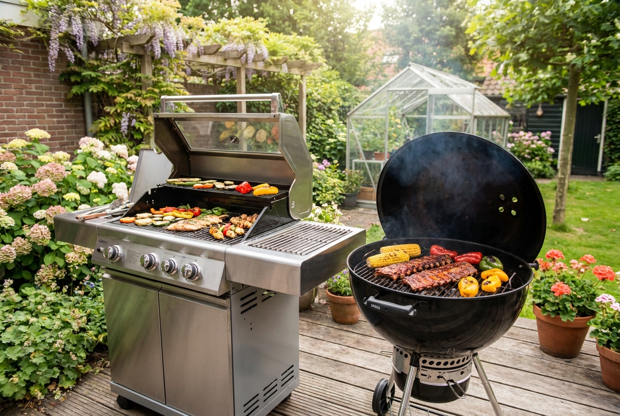 Is BBQ’en op gas gezonder dan op houtskool?