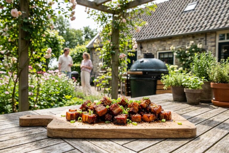 Varkensbuik bites zijn ideaal voor de BBQ