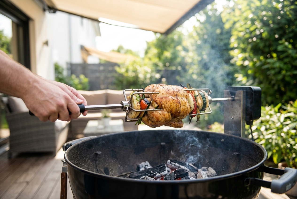 draaispit voor de BBQ